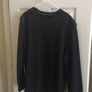 ROCK AND REPUBLIC long sleeve/ leather shoulders